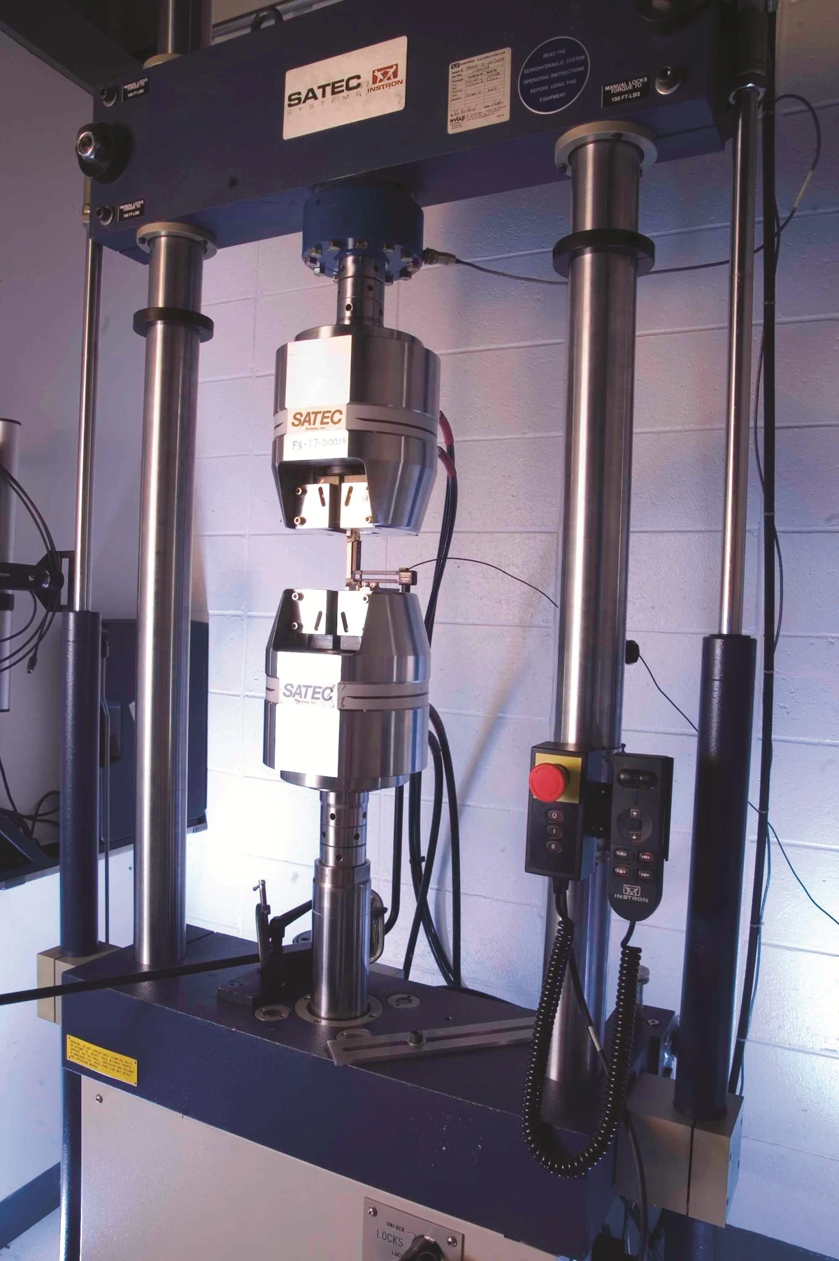 Instron tensile testing machine in the CAPE laboratory