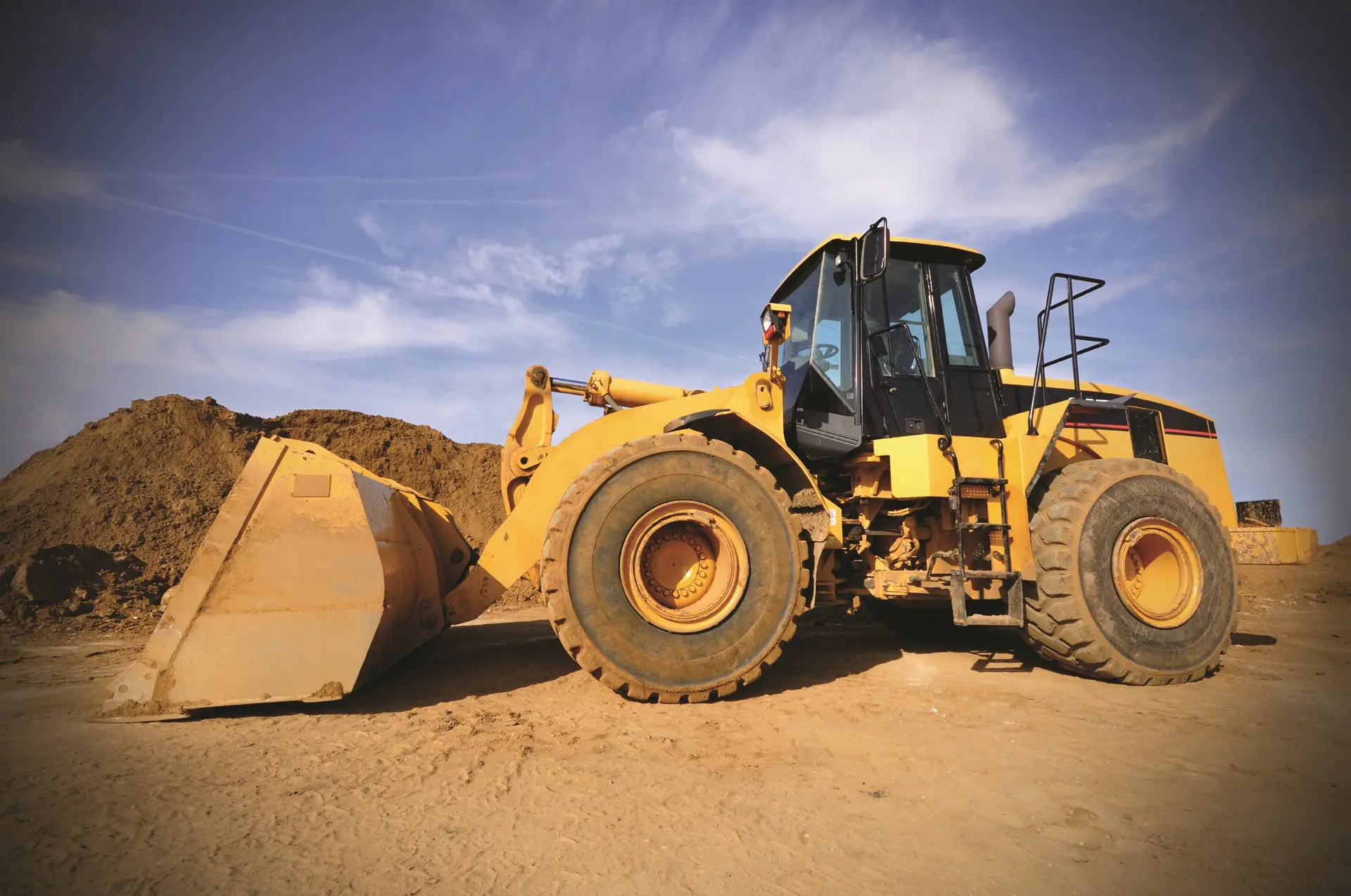 Construction equipment undergoing vehicle safety testing